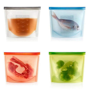 Bolsas de silicona para almacenar alimentos en el congelador (pack de 4)