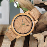 Reloj Bobo Bird de cuarzo, con bambú y corcho ecológicos