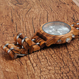 Reloj Bobo Bird de caballero, de cuarzo con cronógrafo, hecho en madera (plata)